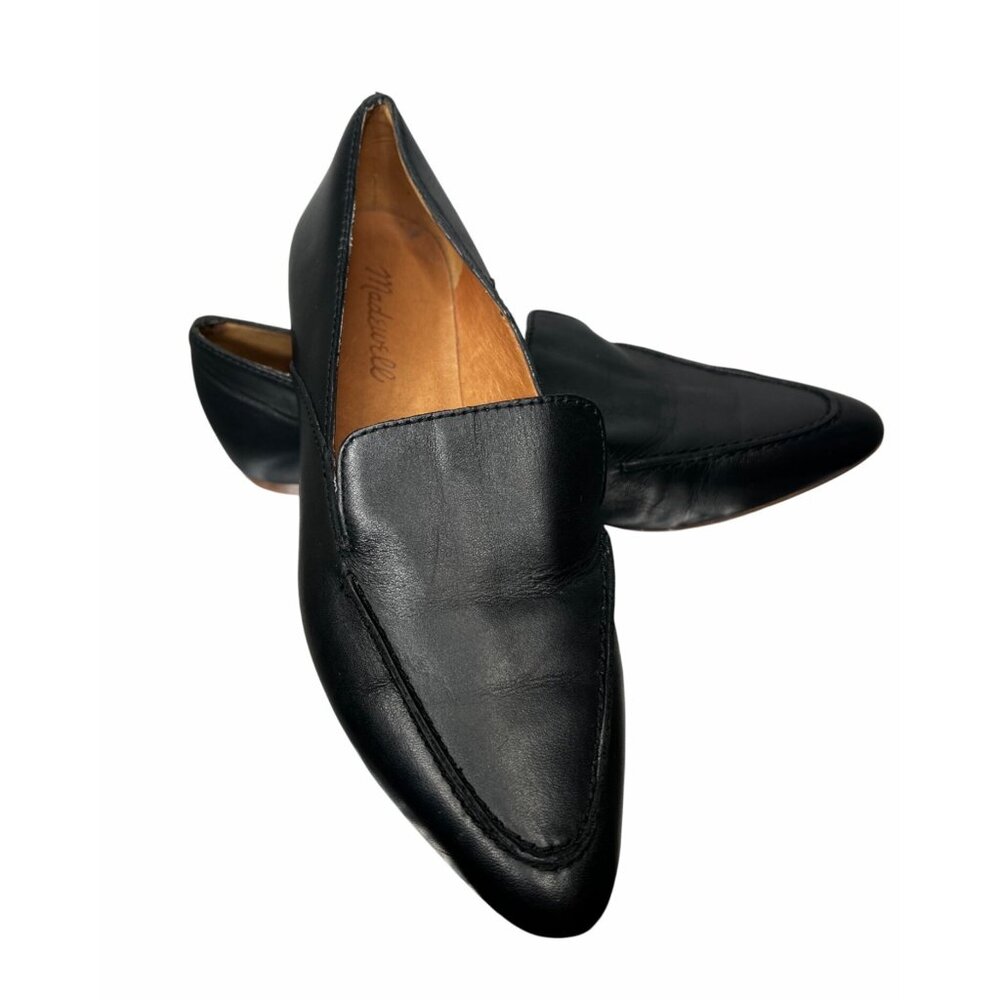 Madewell Frances Black Leather Loafers Size 6.5 - Picture 7 of 10